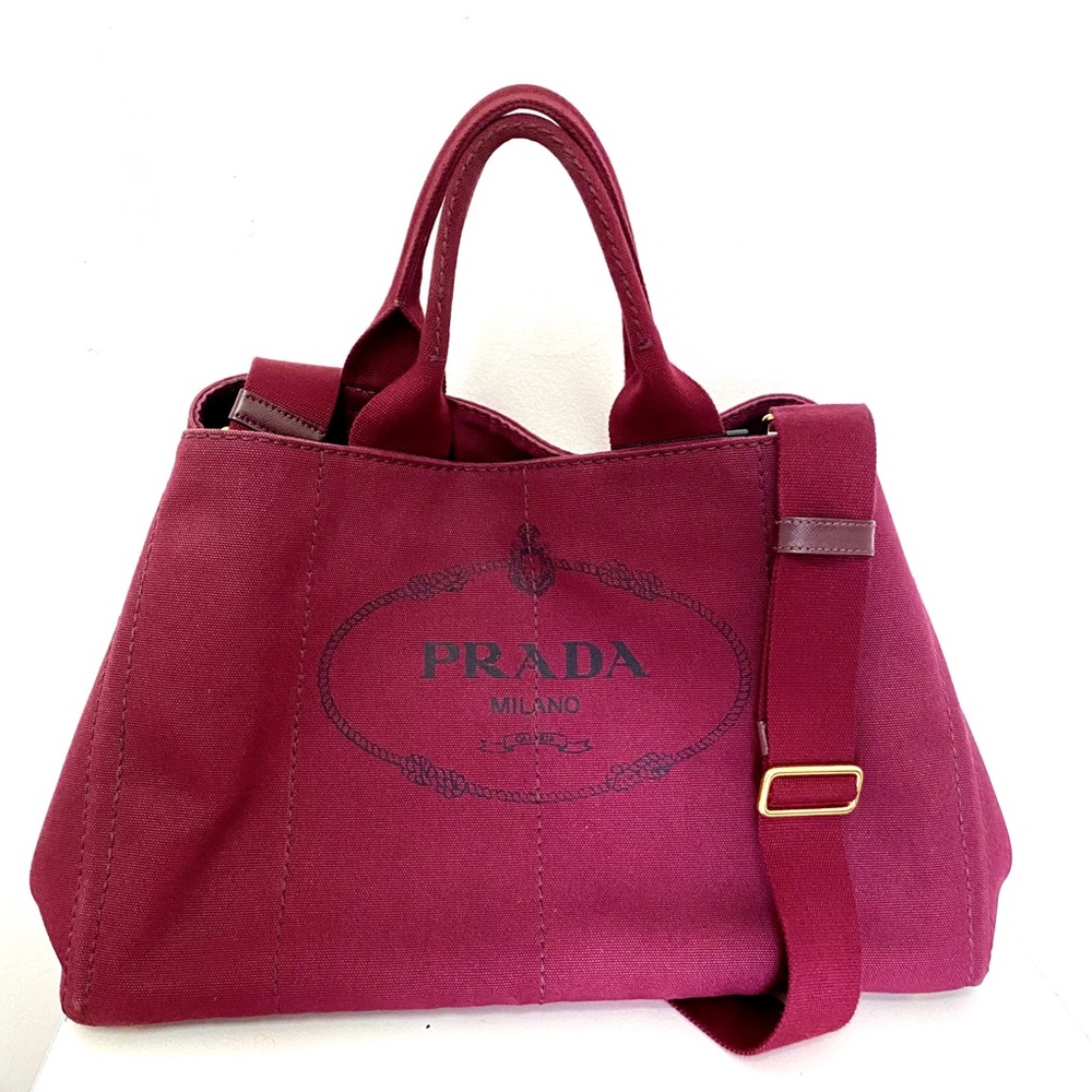 🔴SOLD🔴 Prada Canapa Burgundy Tote Bag